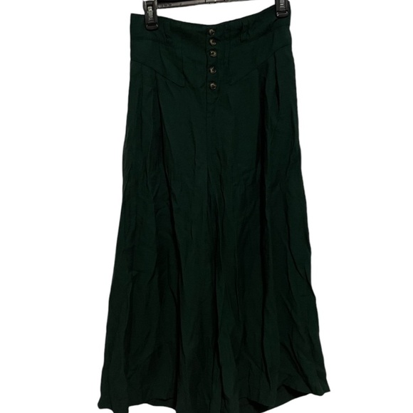 Anthropologie ETT: TWA Wide Legged Malia Forest Green Palazzo Pants Size XS - Picture 5 of 8